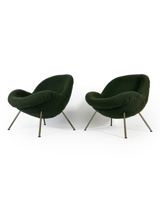Image 1 of Paar "Egg" Lounge Chairs von Fritz Neth für Correcta, Deutschland, 1950er Jahre