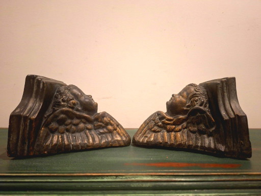 Coppia di mensole con cherubini – Decorazione vintage in stile fiorentino – Circa 1940 – wanddecoratie, Other