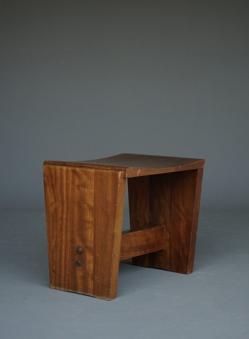 Mid-Century Church Stool in walnut, 1950s