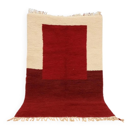 Handmade Berber rug, natural wool, 2.5x1.5 m