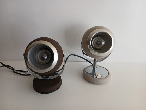 Eyeball Lampen – Vintage – 1970’s – Tafellampen, Metal (photo 3 of 8)