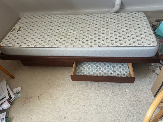 Vintage jaren 60 bed teakhout – Eenpersoonsbedden (photo 5 of 6)