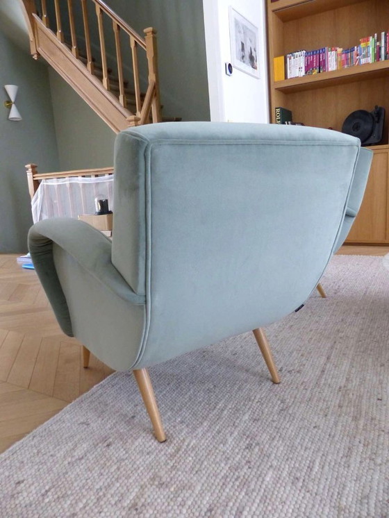 Image 1 of Paire de fauteuil en velours design BRANCO Sobre BRANCO style Mid-century / Années 50
