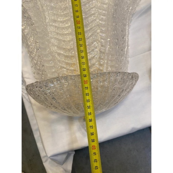 Image 1 of Coppia di applique da parete Tronchi in vetro di Murano trasparente e dorato