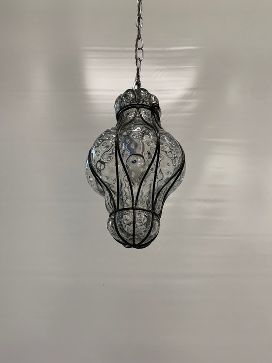 Image 1 of Murano lantern chandelier made in Italy 1970