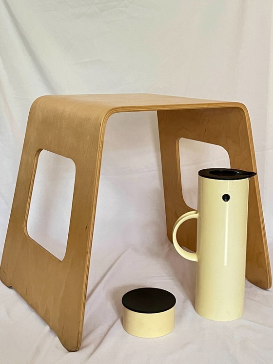 Image 1 of Vintage Benjamin Birch Plywood Stool/Side Table, Lisa Norinder for IKEA, Scandinavian Design, 1990s