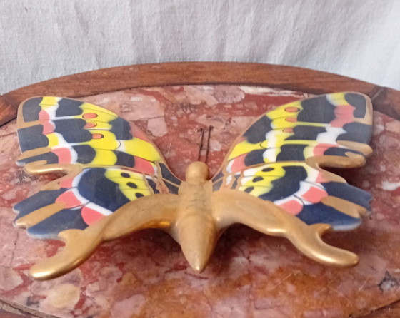 Spanish Ceramic Butterfly, Cerámicas Cerma, Wall decoration, Metal, Black (photo 2 of 6)