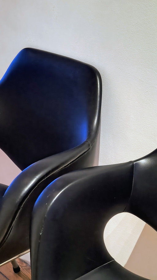 Conjunto de 2 sillas orgánicas originales (Eames y Saarinen) – Modernismo de mediados de siglo, década de 1960