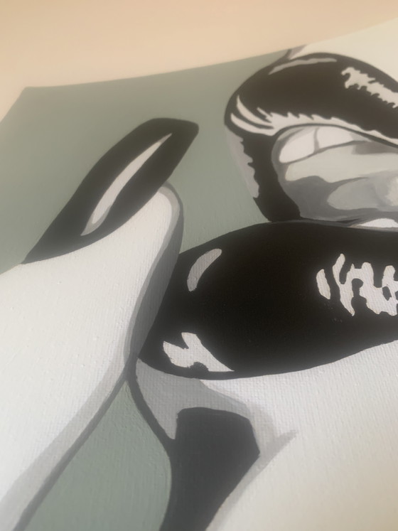 Image 1 of Tim Tilman – "Lips" – Original acrylic painting (2026)

