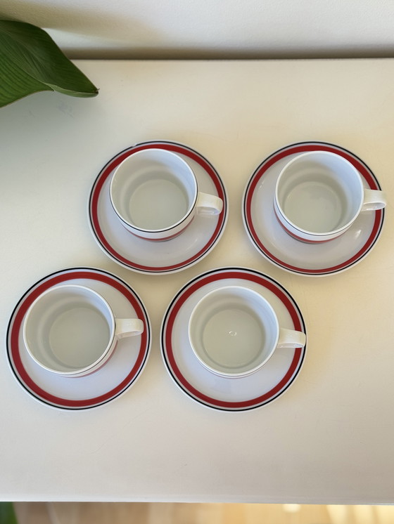 Image 1 of Vintage IKEA Accents Cup and Saucer Set - Spal Portugal, 1970s