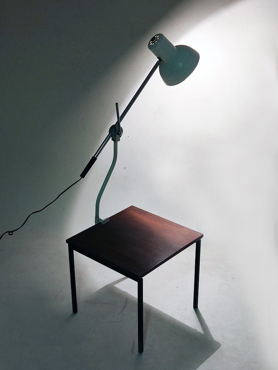 Image 1 of lampe de table à pince, design industriel