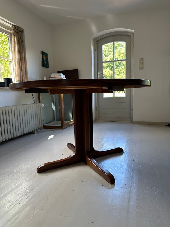Image 1 of Table à manger à rallonge vintage danoise en bois de rose (Rosewood)