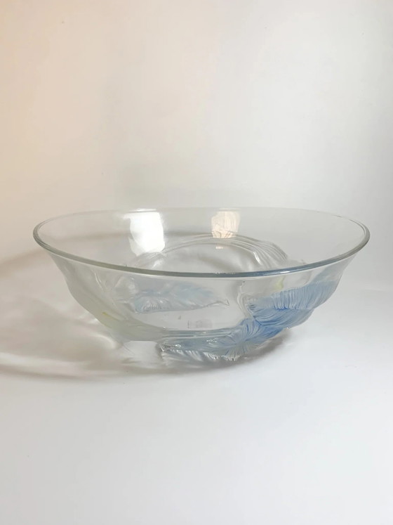 Coupe centre de table florale en verre français des années 1950, Objets déco (photo 6 sur 8)