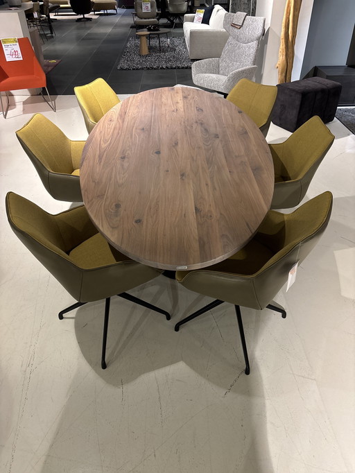 Eetkamertafel Ovaal Noten Noest