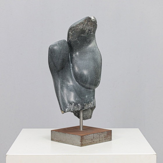 Image 1 of Abstract Dolomite Stone Sculpture by Ineke van Zuuren, Netherlands, 1980s