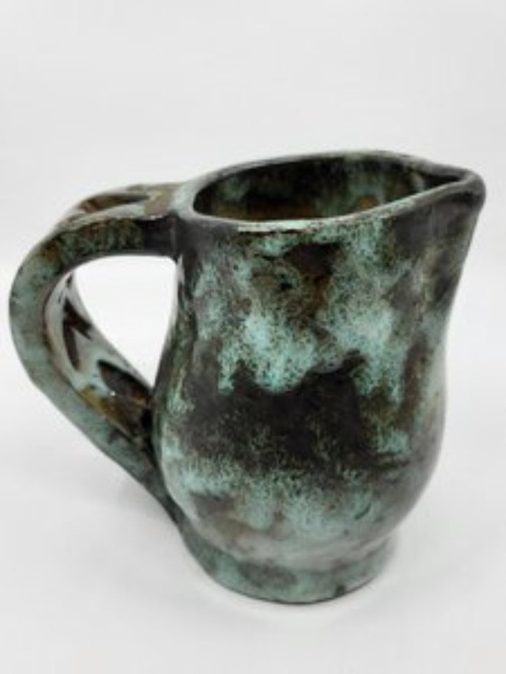 Image 1 of Alexandre Kostanda jarra de cerámica de gres Vallauris Francia 1950