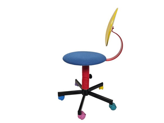 Image 1 of Ikea – Pop Art – Memphis Design – Bürostuhl – Metall – Holz – 80er Jahre