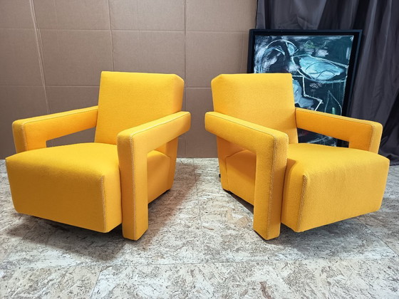 Image 1 of CASSINA 2x Poltrona 637 Utrecht 2024 (NUOVO, mai usato) in lana gialla KVDRAT € 6.600