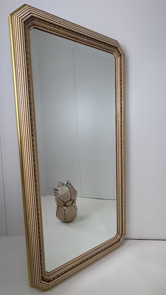 Image 1 of Specchio da parete vintage di design italiano sfaccettato oro