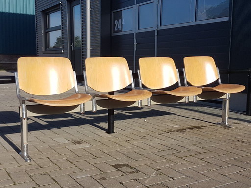 Sedile per sala d'attesa vintage Castelli Tandem