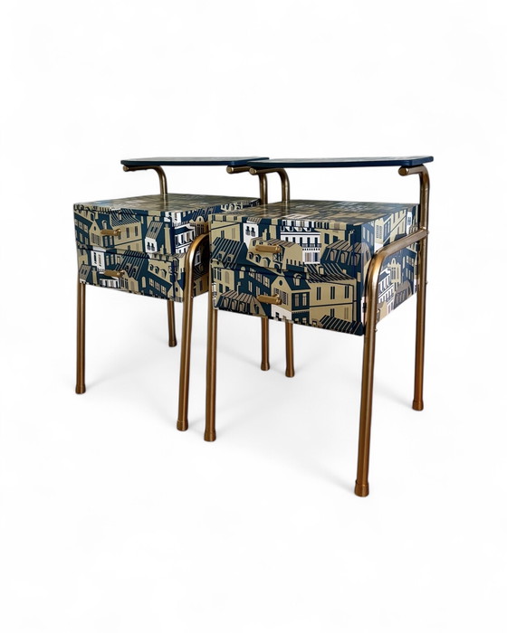 Image 1 of Comodini vintage ricoperti con Emma's Apartment di Mini Moderns | The Vintage Vibe