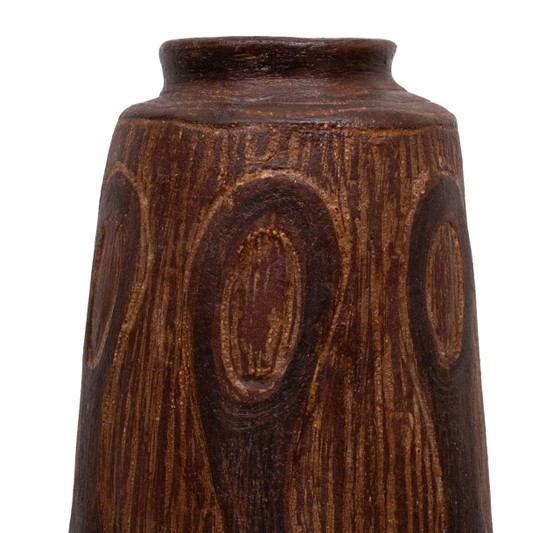 Grande vaso d'arte brutalista unica fatto a mano Jan van Stolk 1962 Olanda – Sculture, Ceramic (photo 23 of 40)