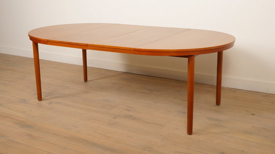Image 1 of Vintage ronde eettafel | Teak | Uitschuifbaar | 120 – 210 cm