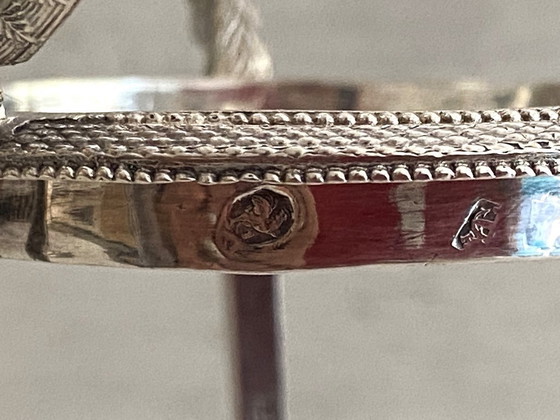 Image 1 of Tarro de mostaza en plata esterlina (950°/°°°) Marcado 1er gallo época Imperio-Consulado