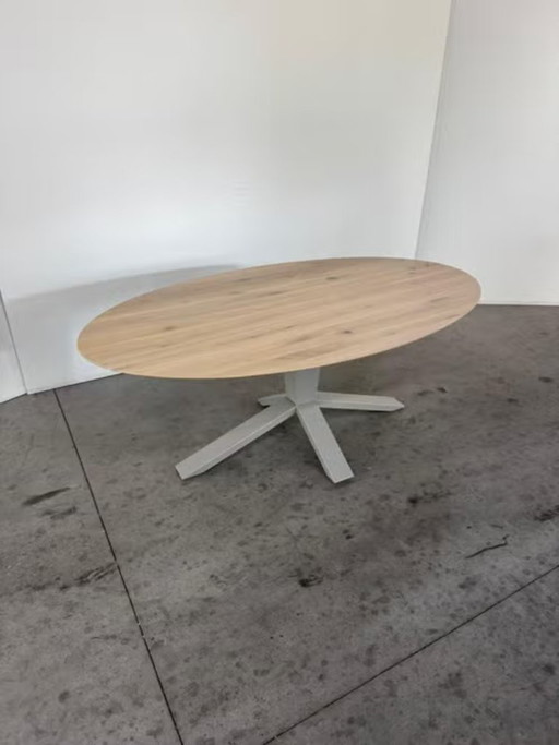 New Bert Plantagie Oak Oval Dining Table 180x105x69cm – eettafels, Wood (photo 2 of 6)