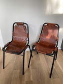 2 chaises vintage Les Arcs, style Charlotte Perriand