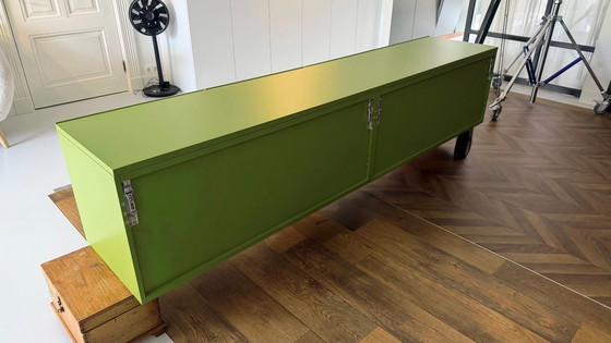 Image 1 of Meuble mural design Lago « Amplia » – buffet suspendu vert olive