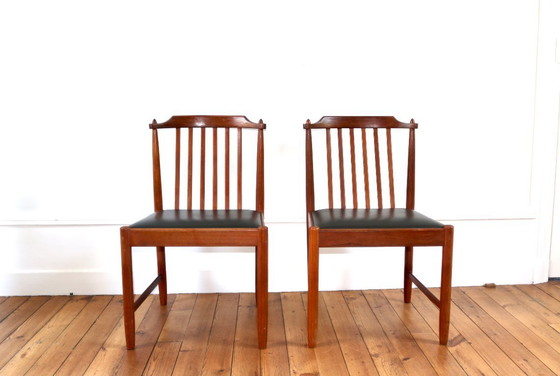 Image 1 of Set of 4 Scandinavian vintage Breox teak chairs, 1960