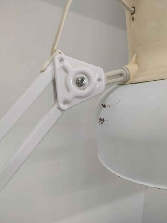 Image 1 of Scissor lamp Desk lamp Lival P12 white Finland 1970s