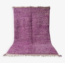 Large Beni Ouarain Carpet Purple Fuchsia, Unique Texture, Handmade 3x2M