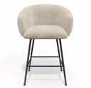 Set van 2 barkrukken TESS beige velours – Nieuw in doos | SIA Home