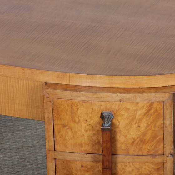 Image 1 of Coiffeuse/bureau en bois datant des années 1930