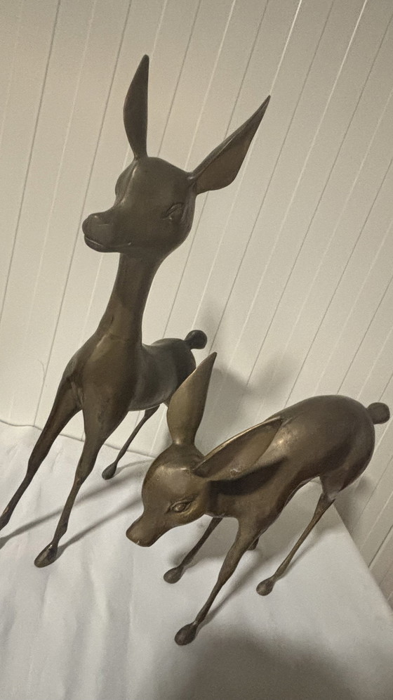 Image 1 of Set vintage in ottone "Bambi", composto da due pezzi. Anni '60.