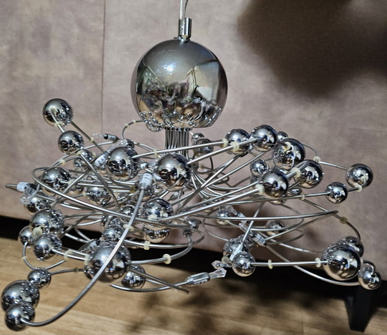 Image 1 of Space age lamp zilver planeten