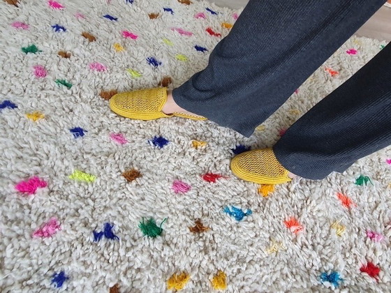 Image 1 of Tapis en laine pure fait main artisanale taille 150/250 cm