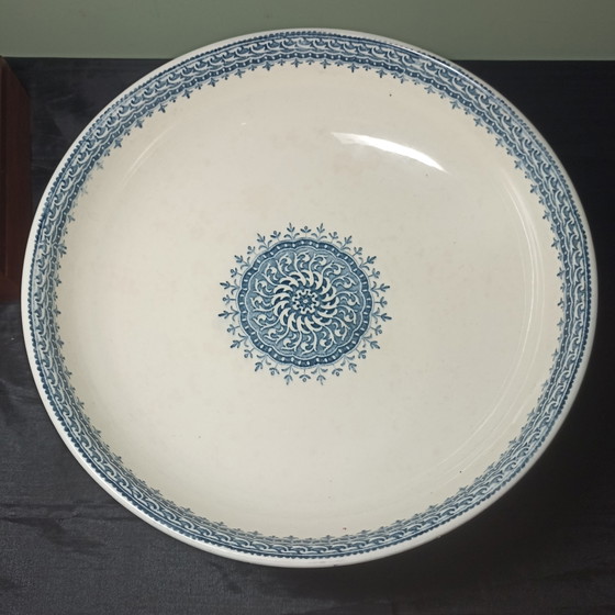 Antike Terre de Fer Obstschale auf Fuß – Jules Vieillard Bordeaux 'Florentin' – Geschirr, Ceramic (photo 2 of 5)