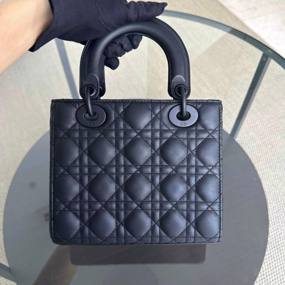 Image 1 of DIOR LADY SMALL MYABC FLAP - PELLE DI VITELLO CANNAGE CON FERRAMENTA NERA
