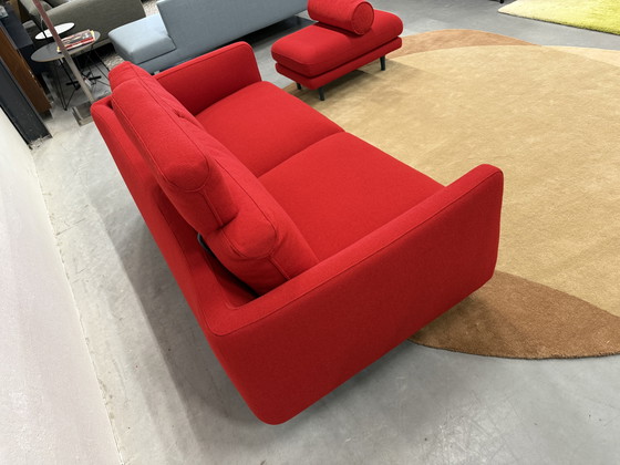 Image 1 of Pode Tweak Sofa 2x80 Incl. Footstool Hallingdal fabric Red