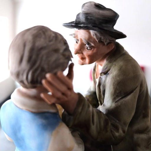 Figurine vintage en porcelaine de Capodimonte originale