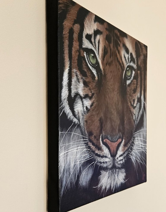 Image 1 of Handmade acrylic painting tiger "eye of the tiger"