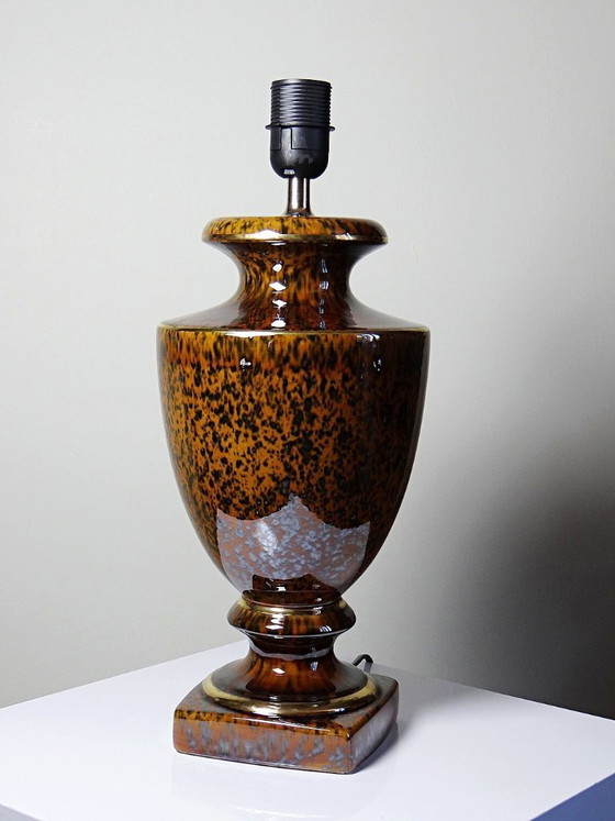 Image 1 of Vintage Italian pyrite ceramic lamp, 1970s-1980s Hollywood Regency