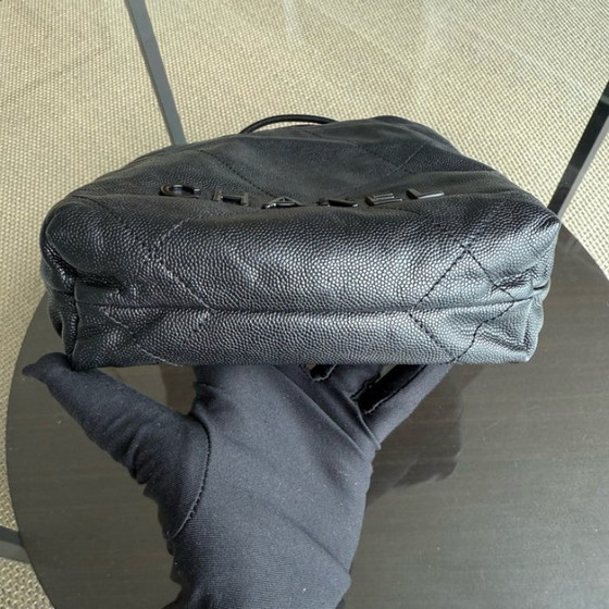 Image 1 of Chanel C22 Mini 22 Bag - Caviar Quilted Calfskin Crossbody Bag Gold Hardware Microchip