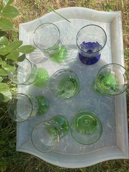 Set of 8 Bistrot Footed Glasses