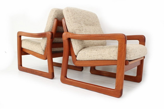 Image 1 of Canapé et 2 fauteuils Holstebro, design danois du milieu du siècle, comme neufs, en teck massif, laine vierge de qualité supérie