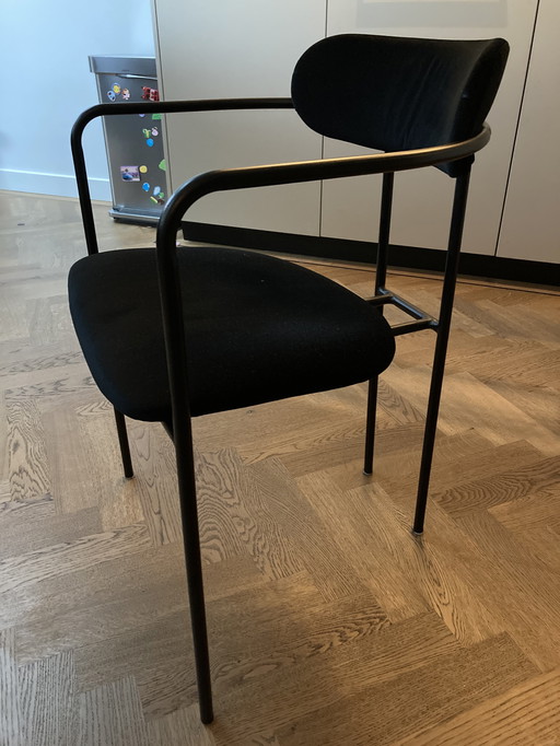 4x sedia da pranzo Wood Ivy nera