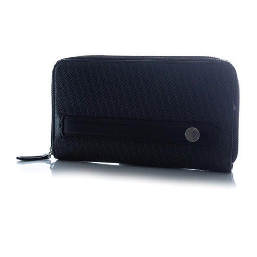 Fendi, FF-Print Leder-Clutch mit Reißverschluss im Continental-Stil